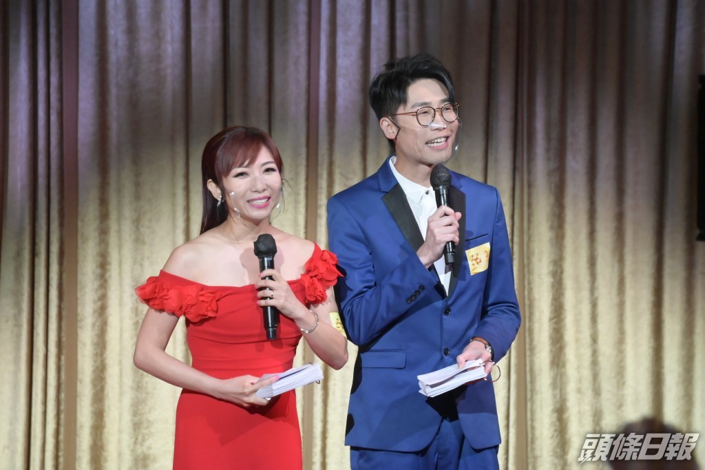 「無線電視55周年台慶亮燈儀式暨記者會」司儀是朱凱婷及陸浩明。