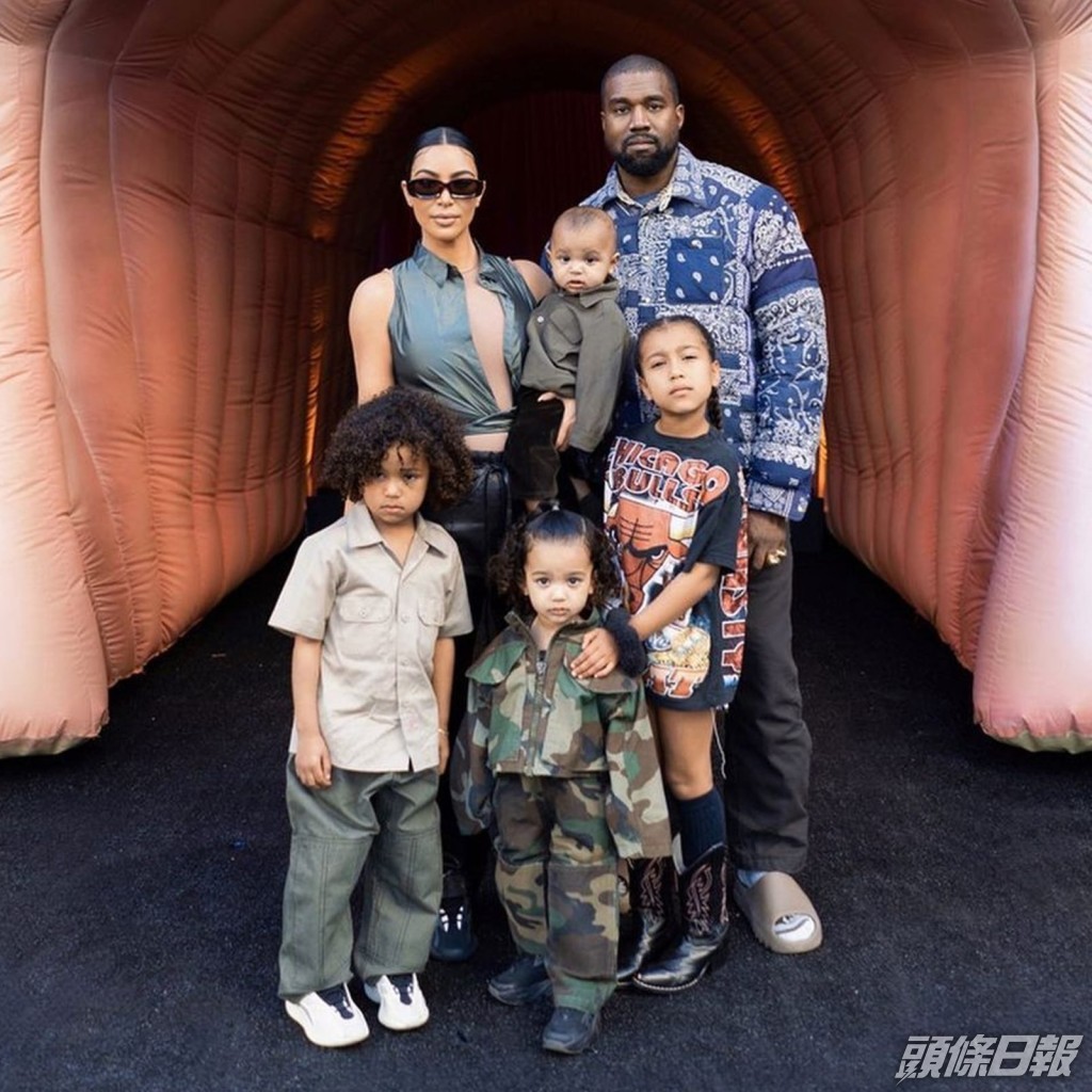 Kim和Kanye離婚後，二人為4名子女的撫養權打官司。