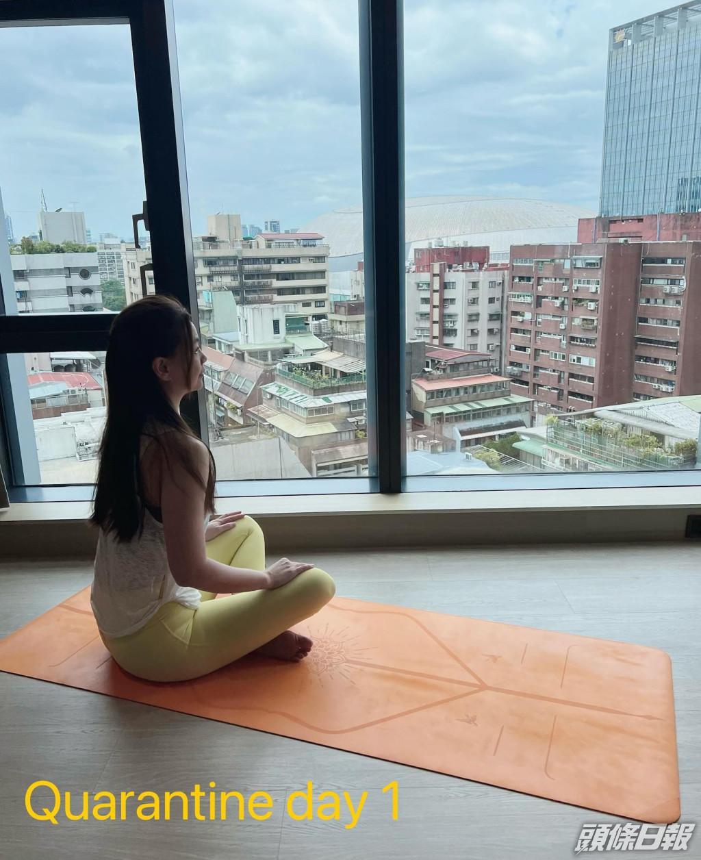 Linda一向好注重健康，上月在台灣隔離期間，亦每天做瑜伽。