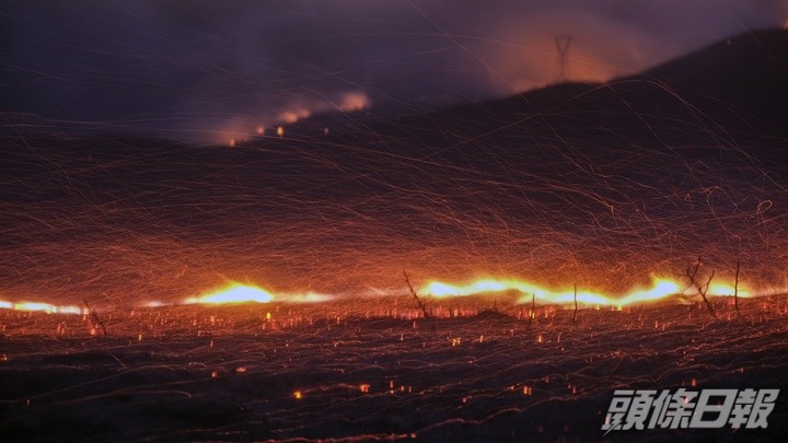加州北部山火火場持續擴大。AP圖片
