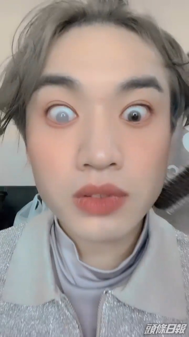 咁樣又靚唔靚仔呢?Jer拍MV時戴上有色隱形眼鏡。