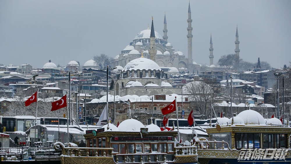 土耳其同樣受暴雪侵襲。AP圖片