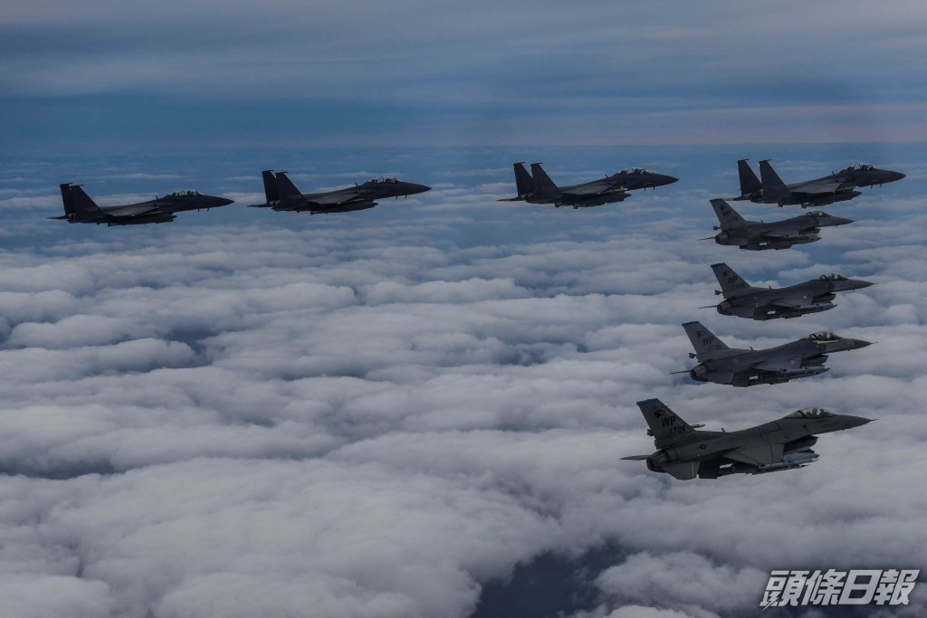 聯合攻擊編隊已進行飛行及精密砲擊訓練。南韓國防部圖片