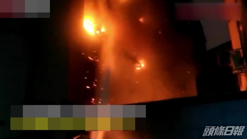 火焰蔓延至單位的窗口。互聯網圖片