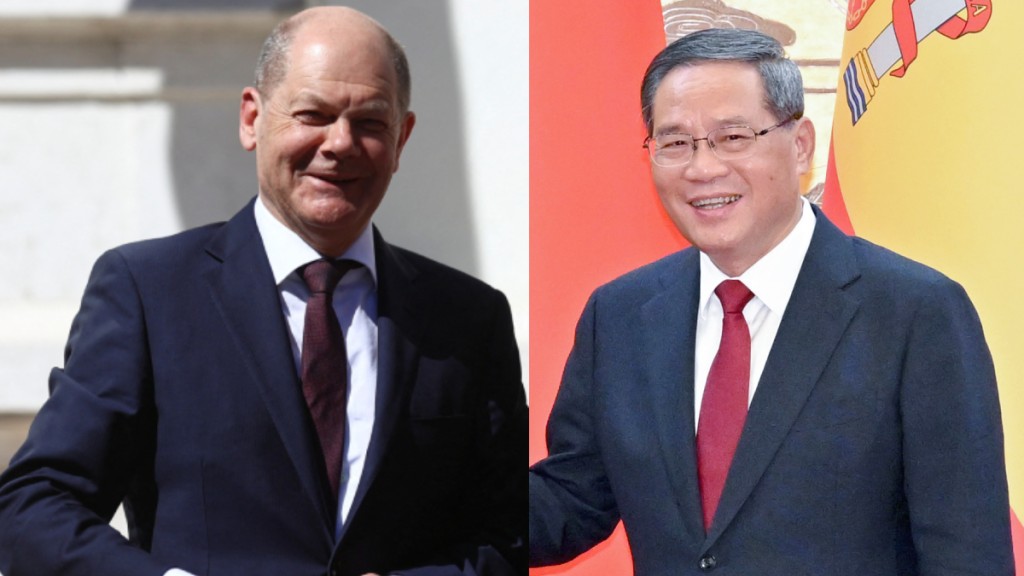 德國總理朔爾茨(Olaf Scholz)邀請中國國務院總理李強6月20日赴德國舉行會談。(路透社、中新社)