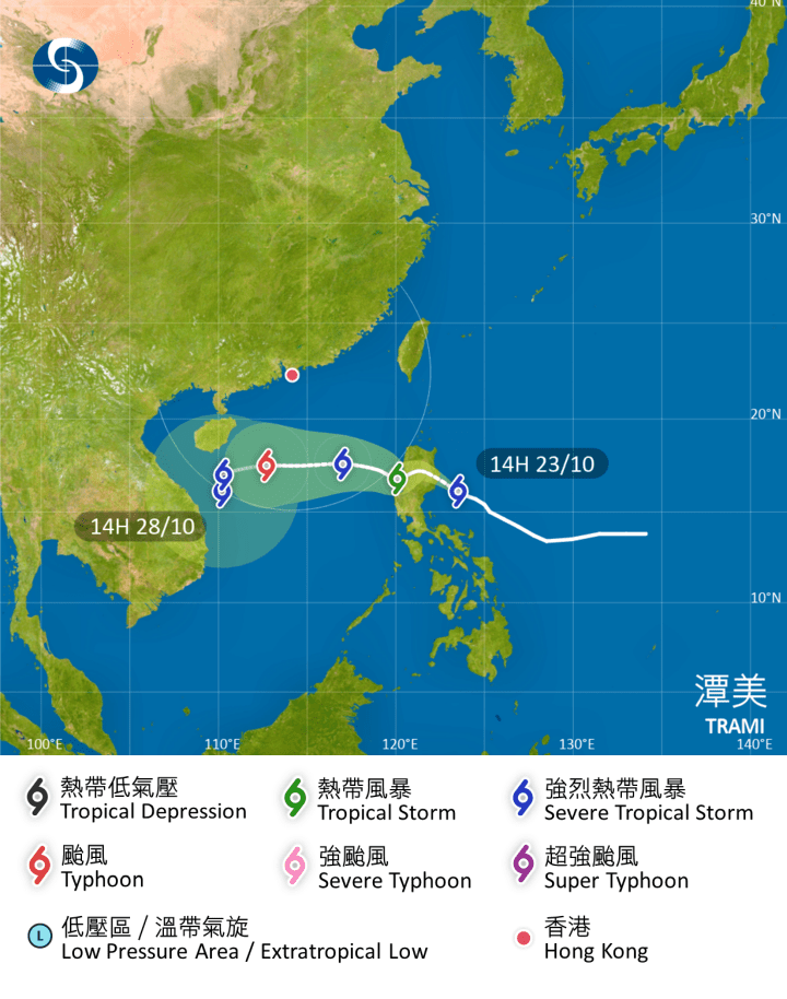 天文台路徑預測。