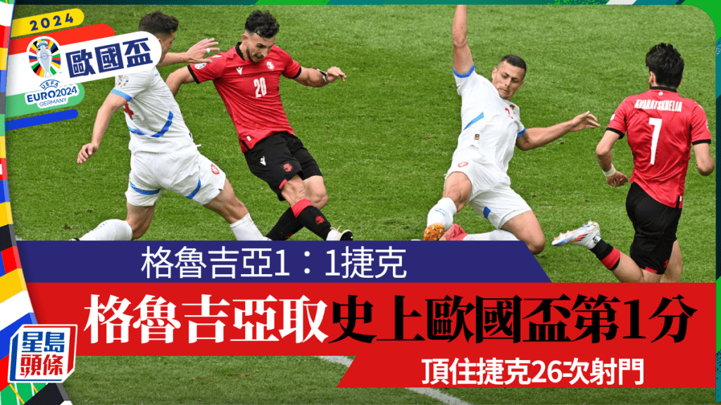 格魯吉亞1:1捷克。Reuters