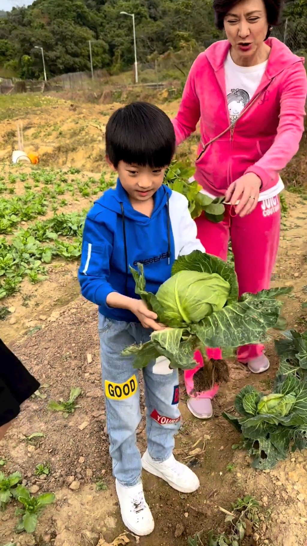 洪金寶現任太太高麗虹當時亦有現身，一身桃紅色好搶眼。