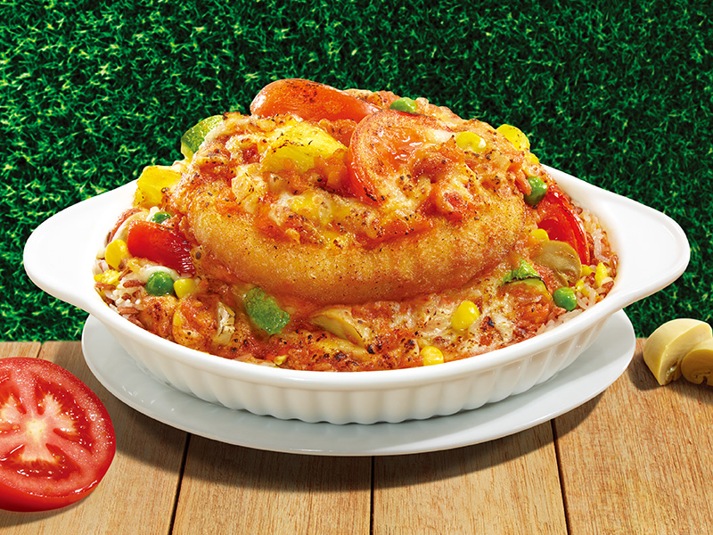 大家樂皇牌「招牌焗」系列新增招牌焗素豬扒飯。 大家樂皇牌「招牌焗」系列新增招牌焗素豬扒飯。