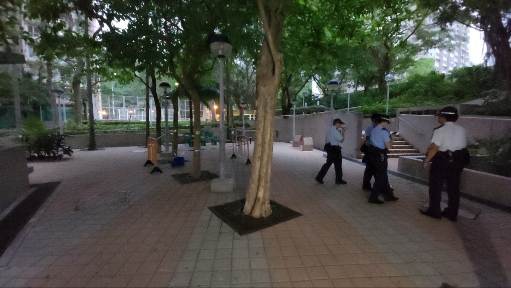 現場為柴灣興華一邨興翠樓後門對開一公園。