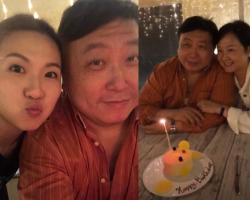 王晶与家人温馨度过63岁生日。