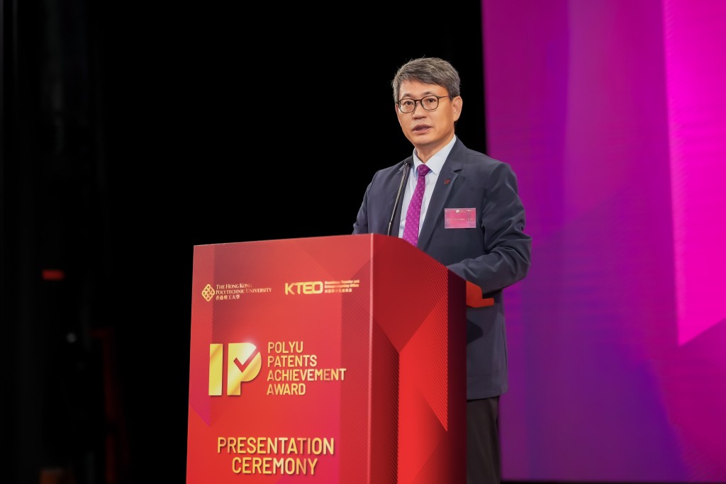 理大高級副校長（研究及創新）趙汝恒教授表示，今年將表彰範疇延伸至內地技術創新研究院，是理大打造知識產權文化的又一重要里程碑。