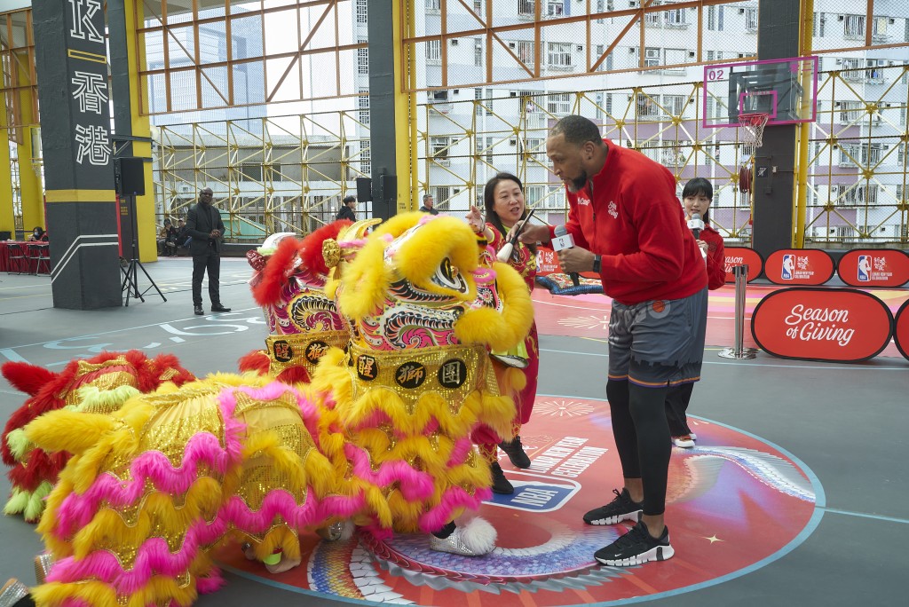 NBA球星馬利安訪港，參加新年活動。 公關圖片