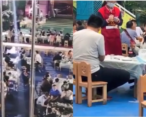 幼兒園為了向教師發放工資,決定臨時轉行售賣燒烤食品。影片截圖