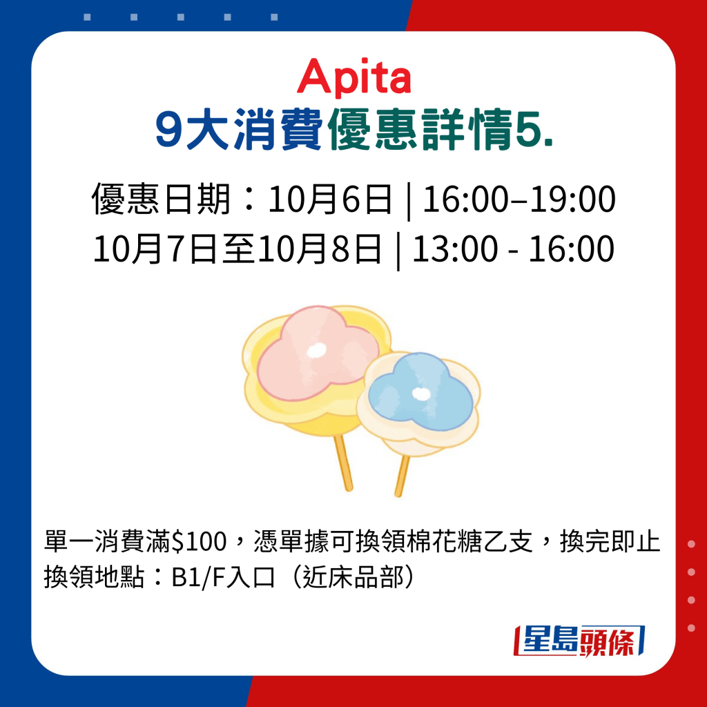 Apita 9大消費優惠詳情5.