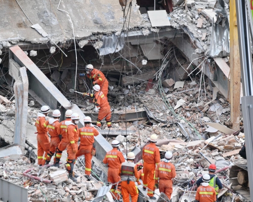 福建省泉州市鯉城區欣佳酒店坍塌事故，導致29人死亡。(新華社)