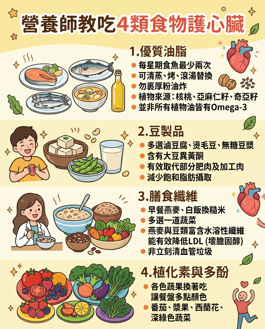 營養師教吃4類食物護心臟