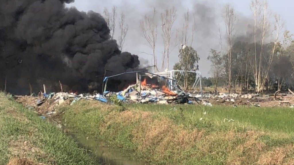 泰國煙花廠爆炸,最少造成20人死亡。(互聯網)