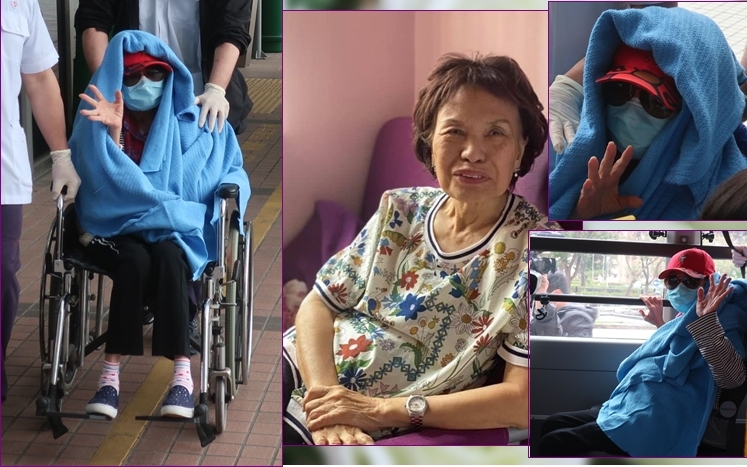 余慕蓮終於出咗院，真係一身都鬆晒。