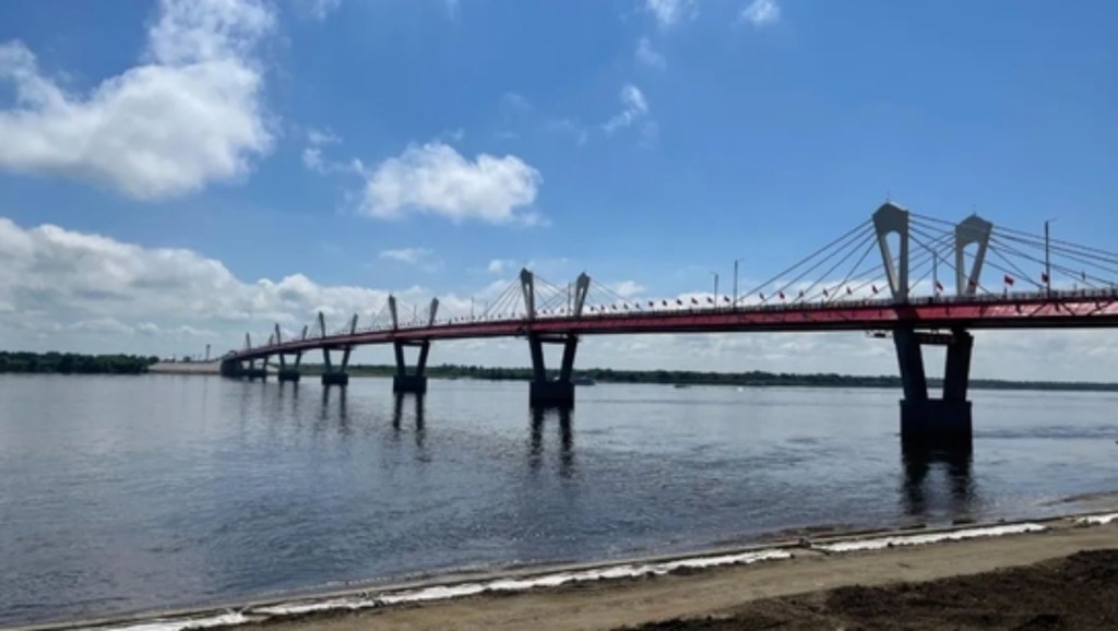 黑龍江大橋正式通車 。網圖