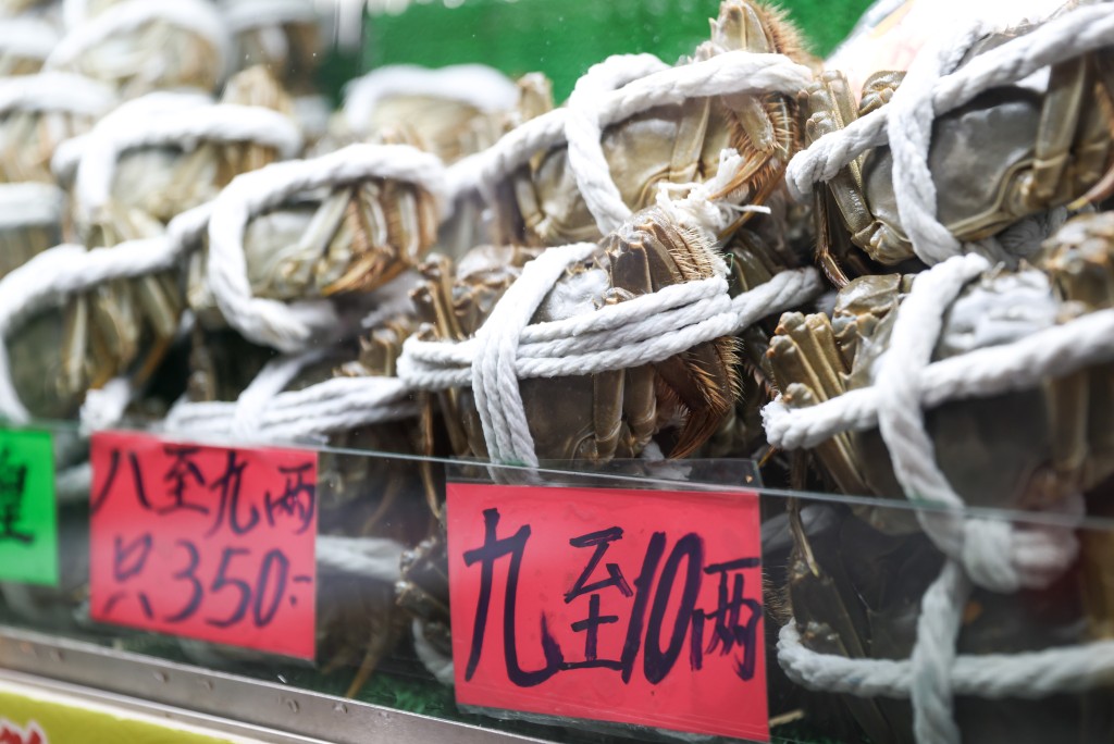 大閘蟹蟹膏滿溢,是不少饕客的心頭好。 大閘蟹蟹膏滿溢,是不少饕客的心頭好。