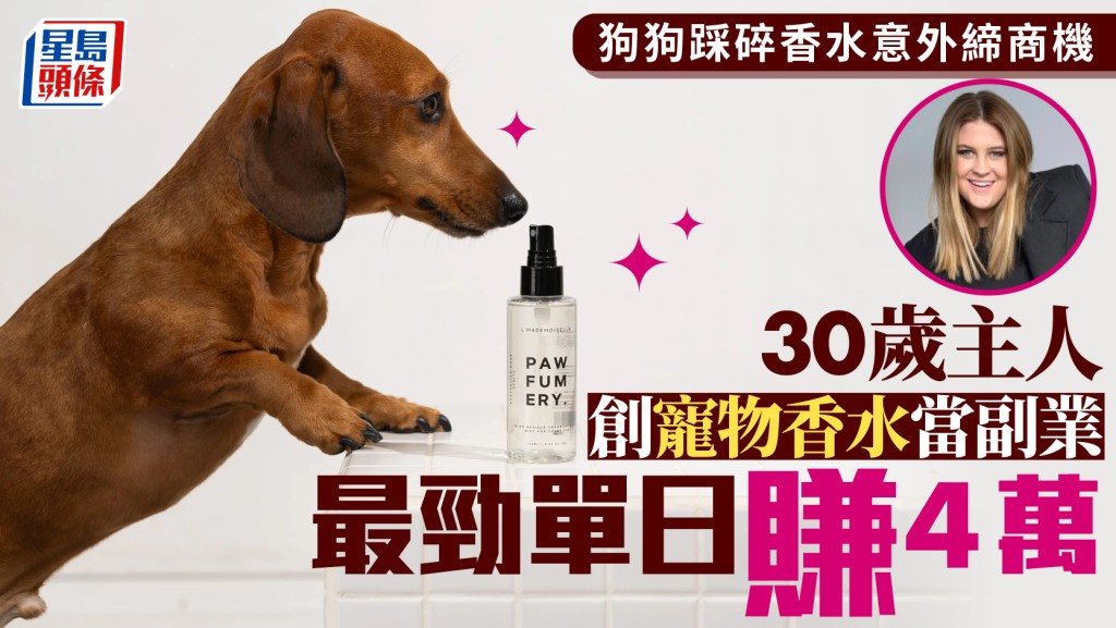 狗狗踩碎香水意外締商機 30歲主人創寵物香水當副業 最勁單日賺4萬