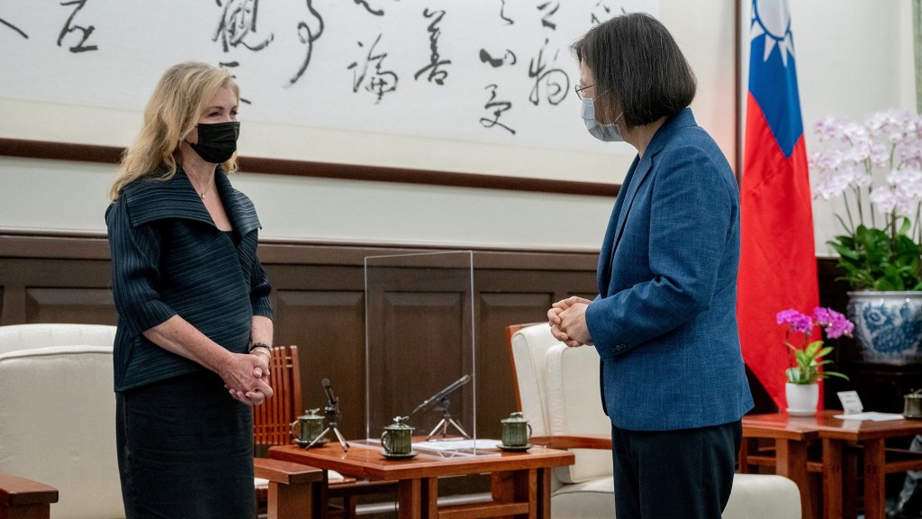 布萊克本昨日與蔡英文會面。REUTERS