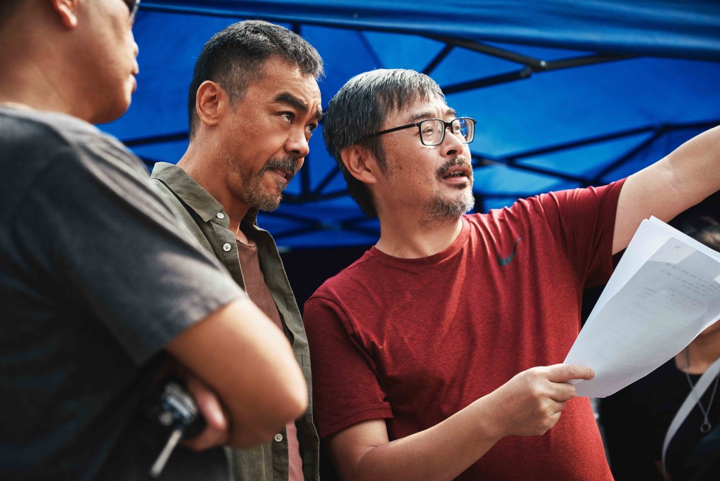 導演韋家輝（右）構思主角「神探」李俊時，劉青雲已是第一人選。