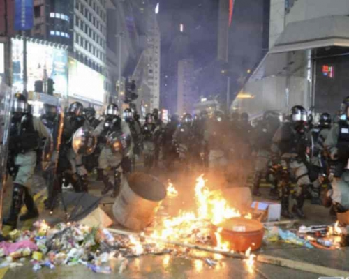 前年8.31港島區示威衝突。資料圖片