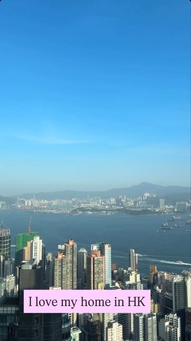 孟瑤在IG的限時動態上載風景影片，並寫道：「I love my home in HK.」。