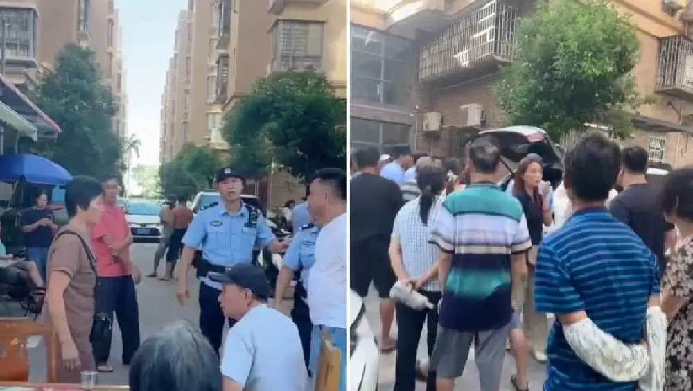 台山一屋苑疑有多間骨灰房，警方到場調查。 新京報