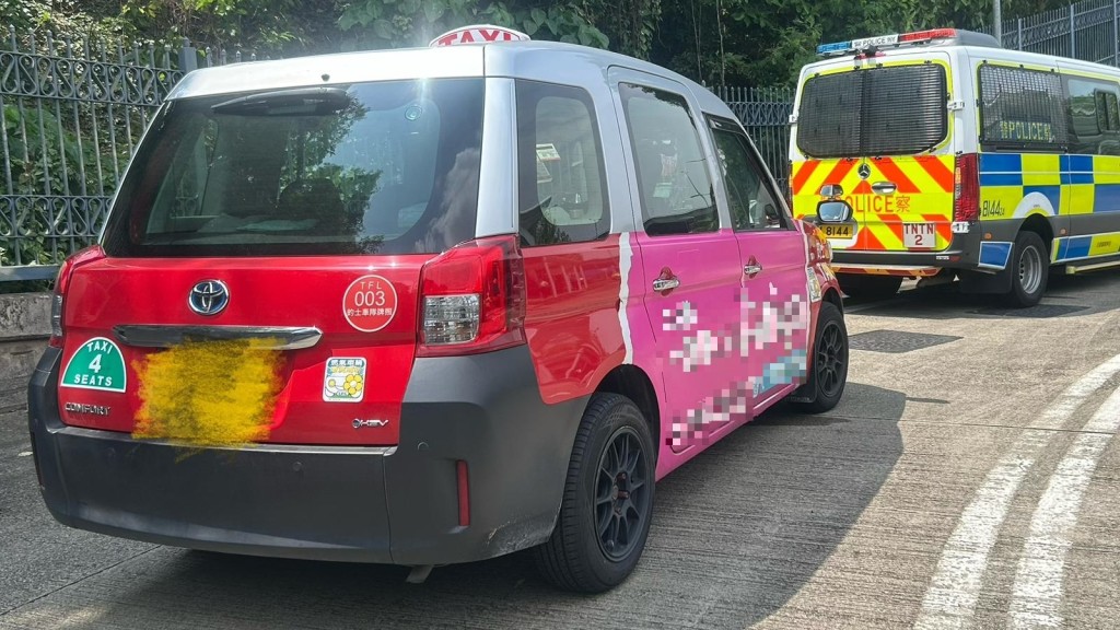 警方深圳灣及香園圍口岸放蛇 票控3違例車隊的士司機。警方圖片