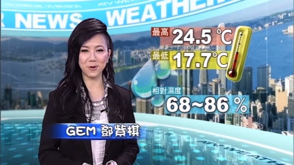 G.E.M.鄧紫棋曾於亞視報道天氣。