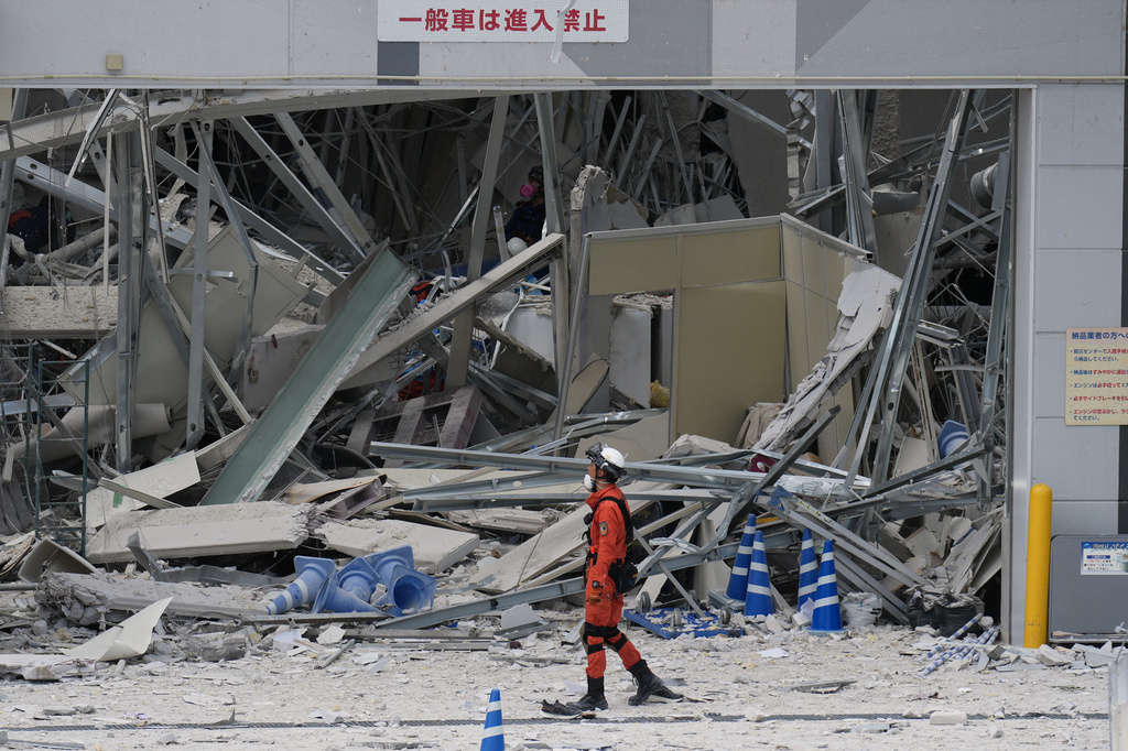 熊本地震灾情。 美联社