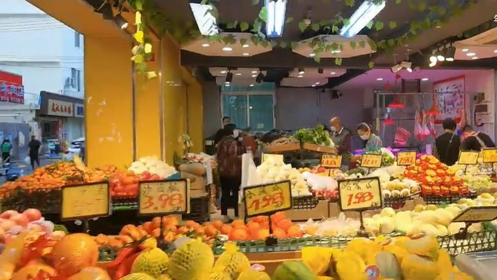 深圳水果及蔬菜等供应正常。网图