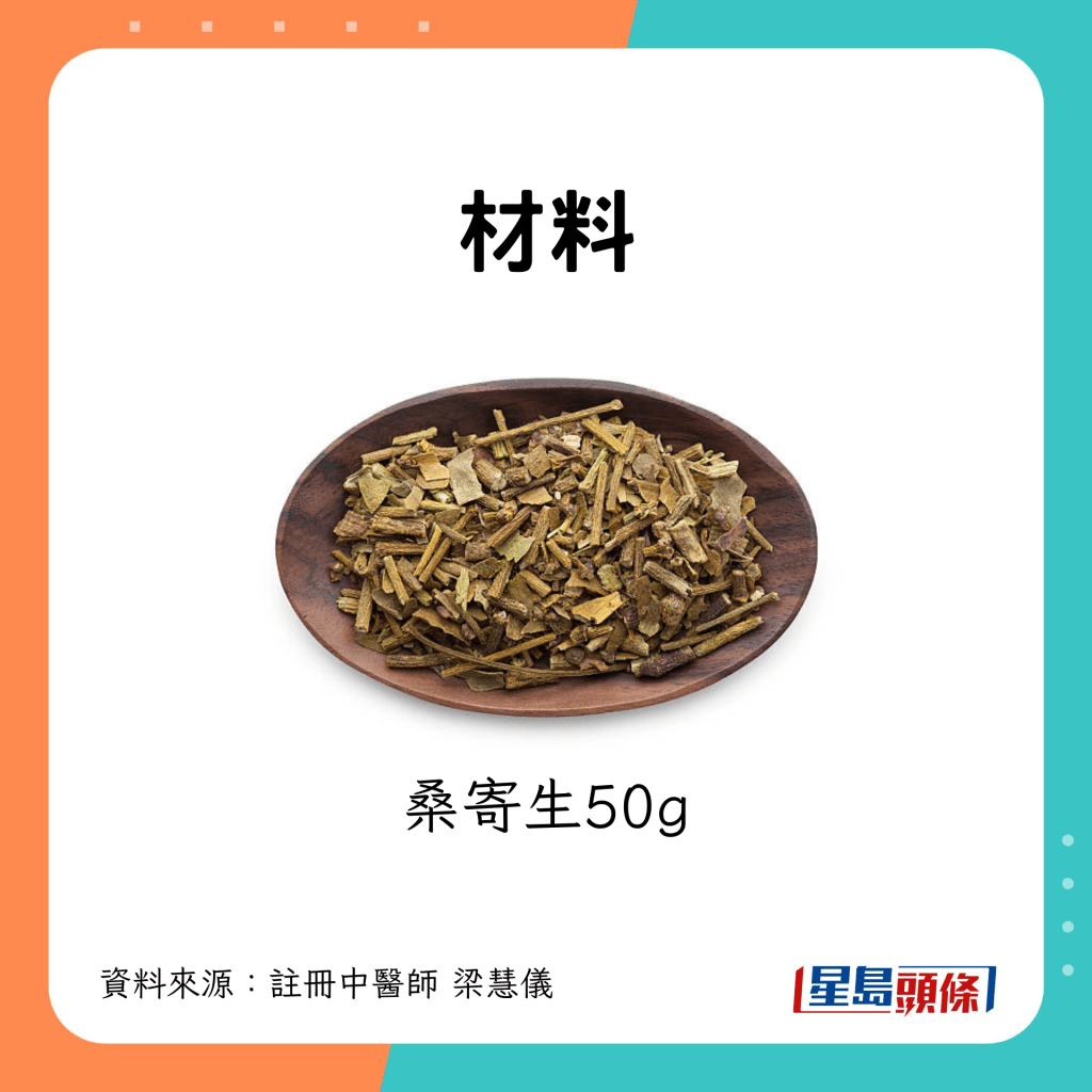 材料：桑寄生50g