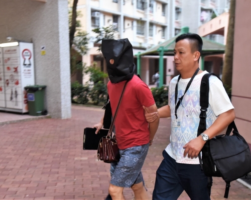 被告洪震(左。資料圖片