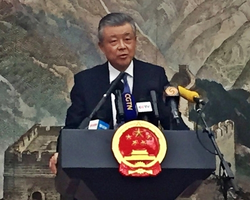 劉曉明指香港事件不會損害中國國際聲譽。資料圖片