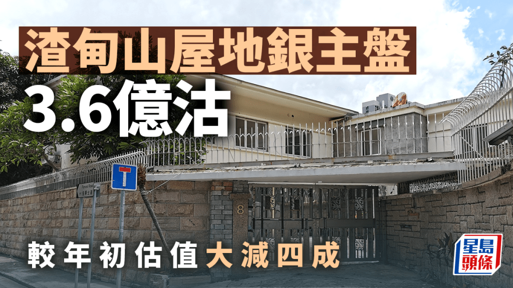 渣甸山包華士道屋地銀主盤3.6億沽 較年初估值大減四成