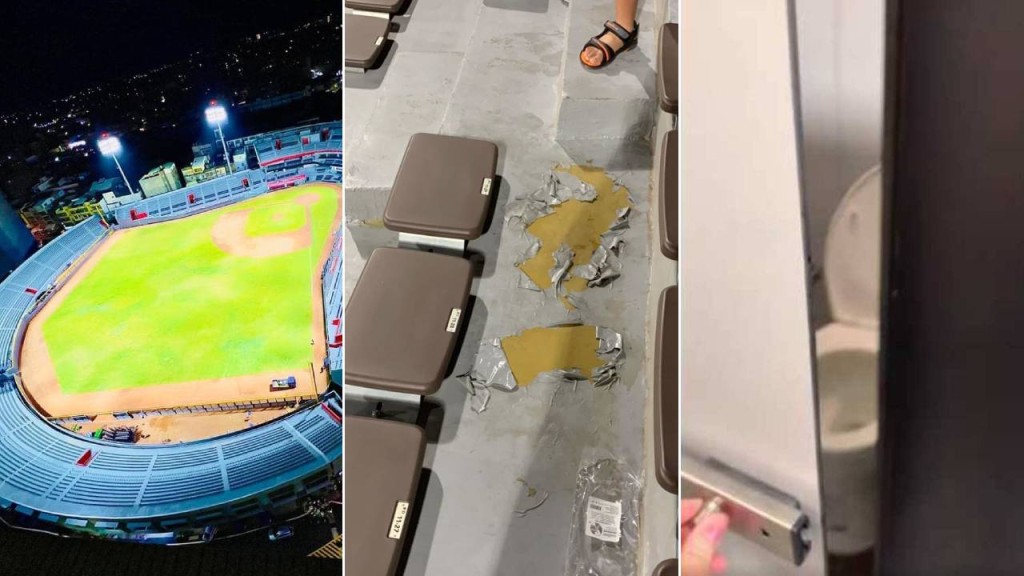 新竹棒球場重建後施工質量差劣備受抨擊。網圖