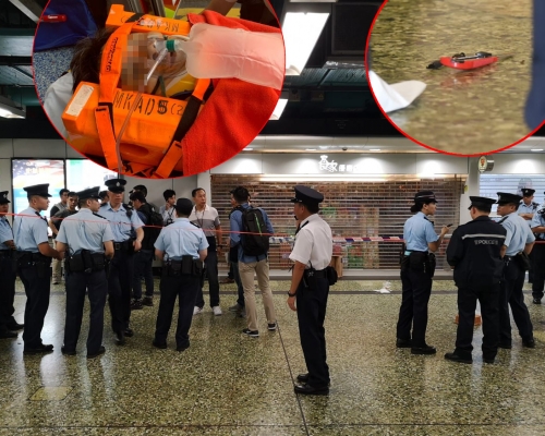 被告涉於2018年，疑於港鐵深水埗站內亮出鎅刀，圖傷2名警員，被其中一名女警開槍制服。 資料圖片