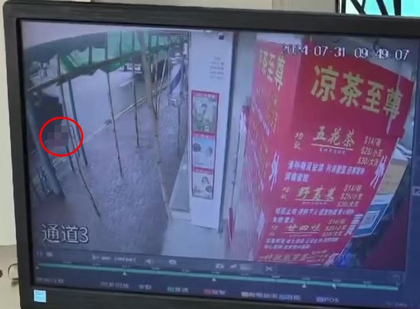 貨Van駛至再撞婦人，將她捲入車底。讀者提供CCTV片段截圖