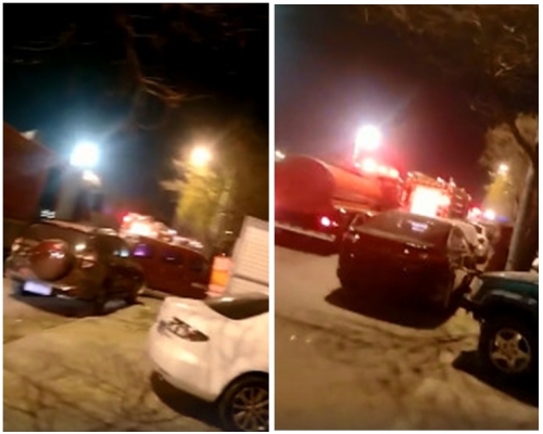 多輛消防車趕到現場。網圖