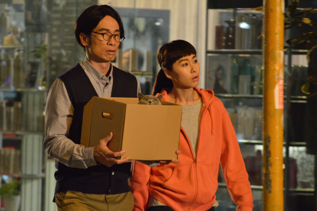 胡定欣（右）曾演出TVB剧《来自喵喵星的你》。
