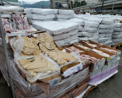 海關檢獲約162公噸懷疑走私凍肉。