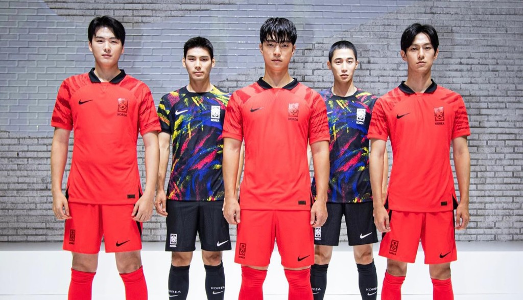南韓早前公布世界盃系列球衣。網上圖片