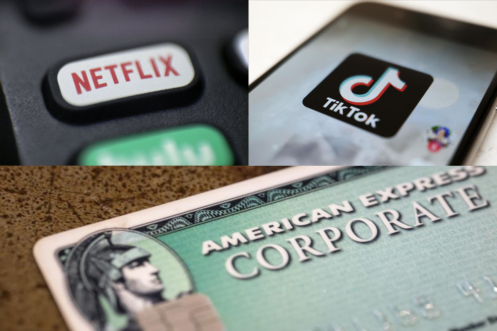 美國運通暫停在俄業務，Netflix及TikTok暫停在俄服務。AP圖