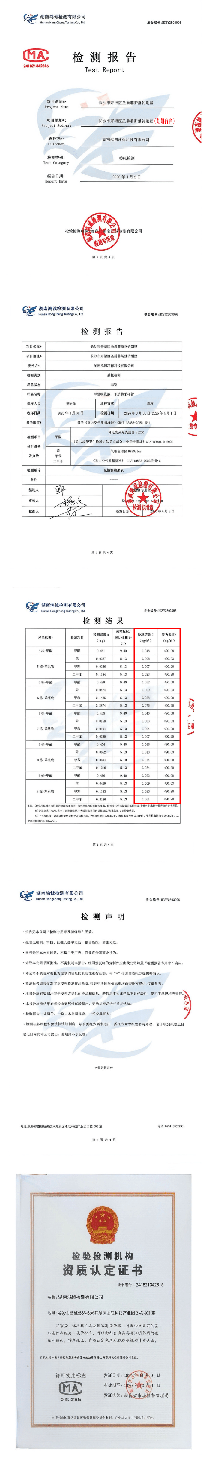 《乘风》节目组发出甲醛等室内空气质量检测报告。 《乘风》节目组发出甲醛等室内空气质量检测报告。