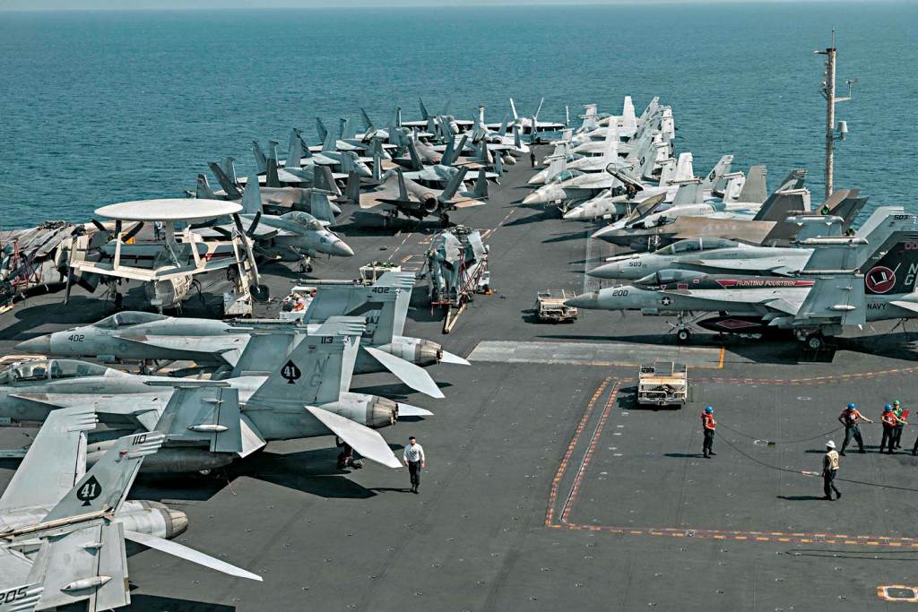 部置於中東的航空母艦「林肯號」。