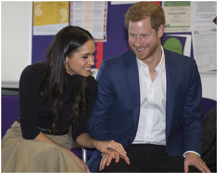 两人前往诺丁汉郡，参加由希金斯信托举行的活动。 AP  